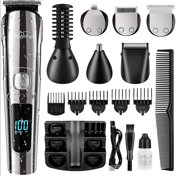 Other - Men’s Cordless Hair Clippers Beard Trimmer.Electric Shaver All in 1 Groo…